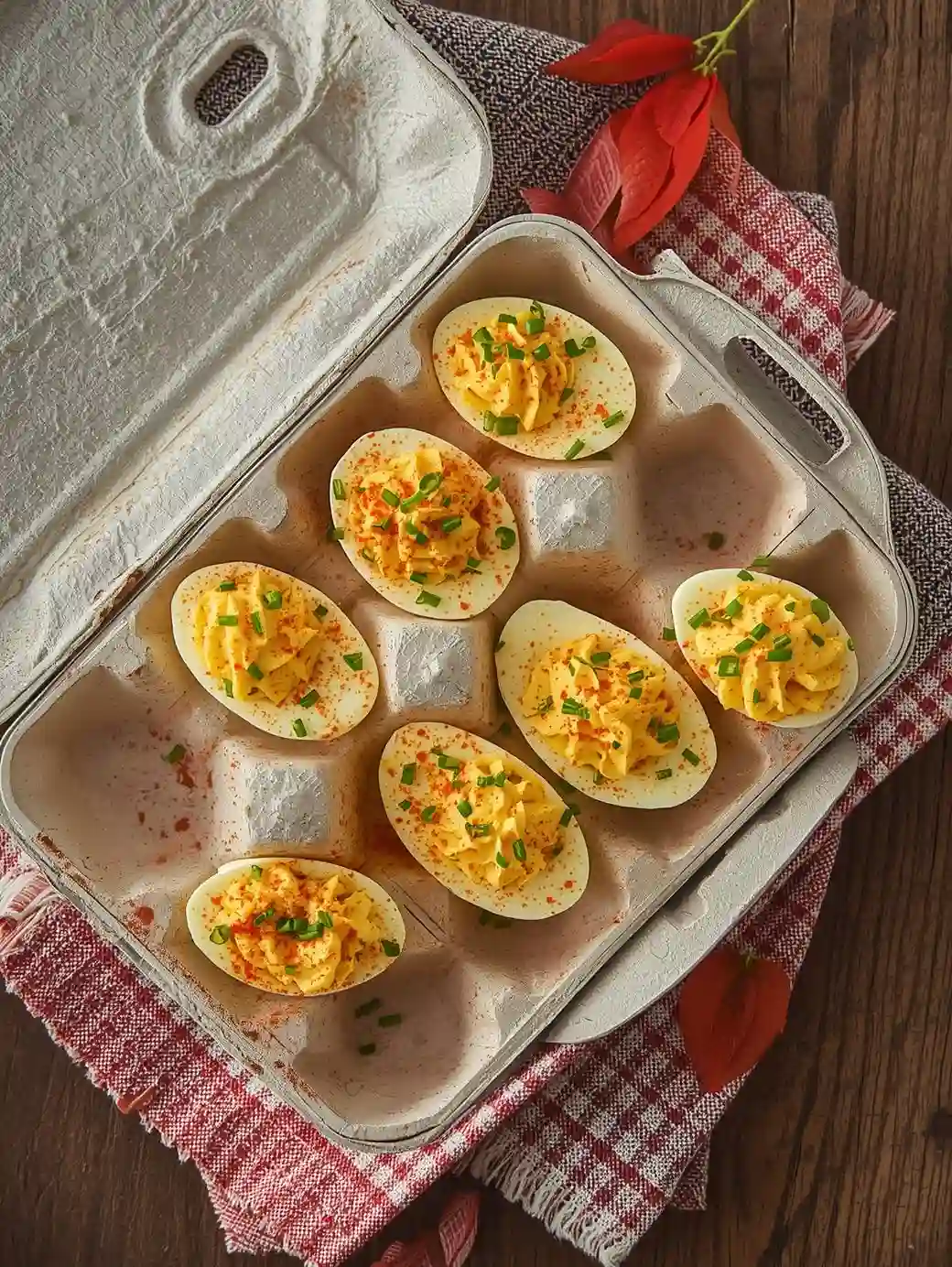 Deviled Eggs with Paprika & Chives