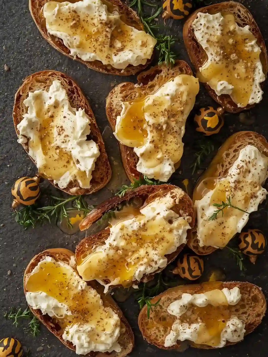 Goat Cheese & Honey Crostini
