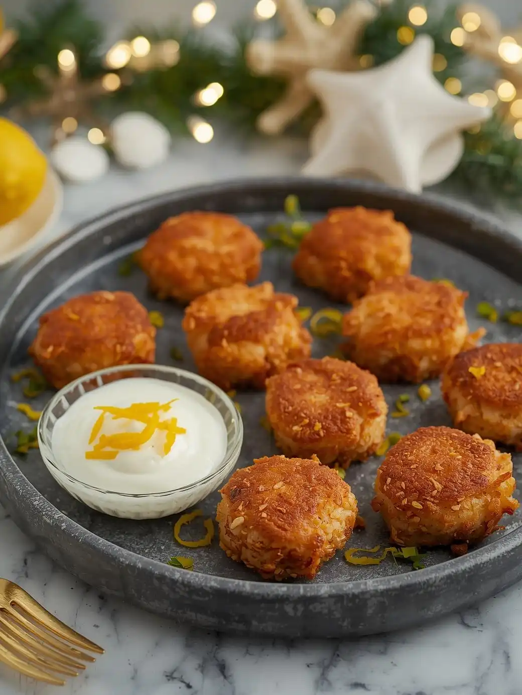 Mini Crab Cakes with Lemon Aioli