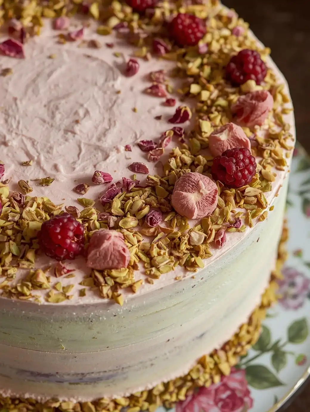 Pistachio Rose Cake
