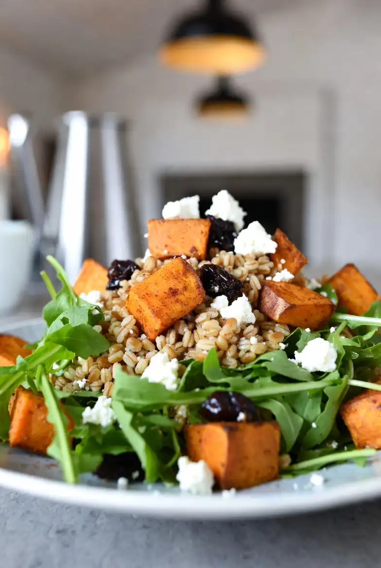 Roasted Sweet Potato and Farro Salad