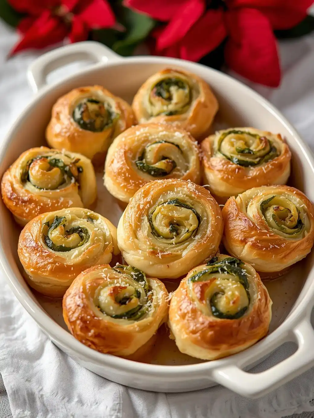 Spinach & Artichoke Puff Pastry Swirls