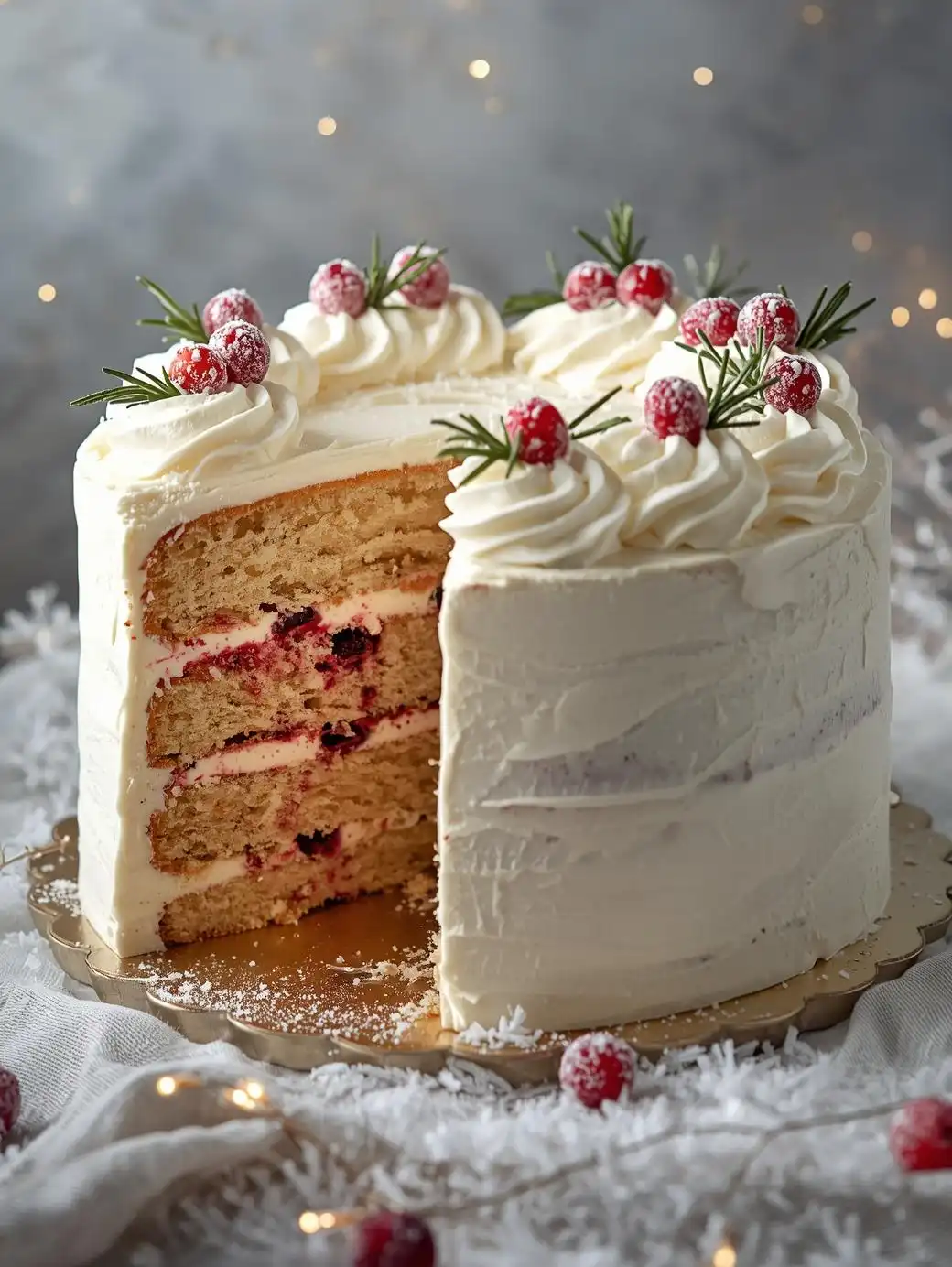 White Chocolate Cranberry Cake