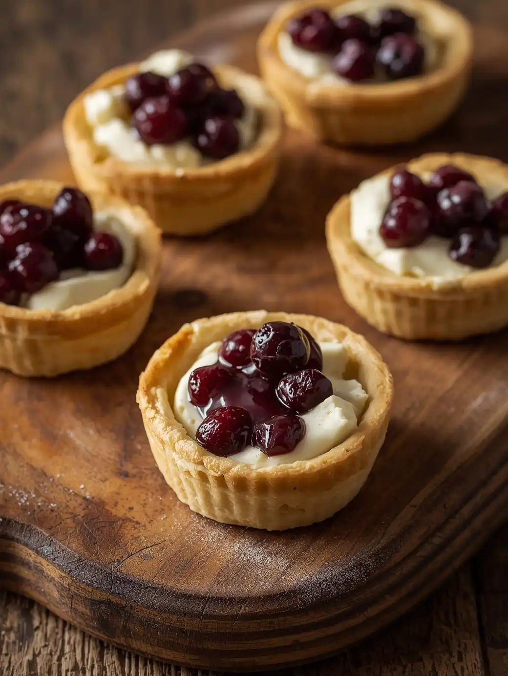 Brie and Cranberry Tartlets: