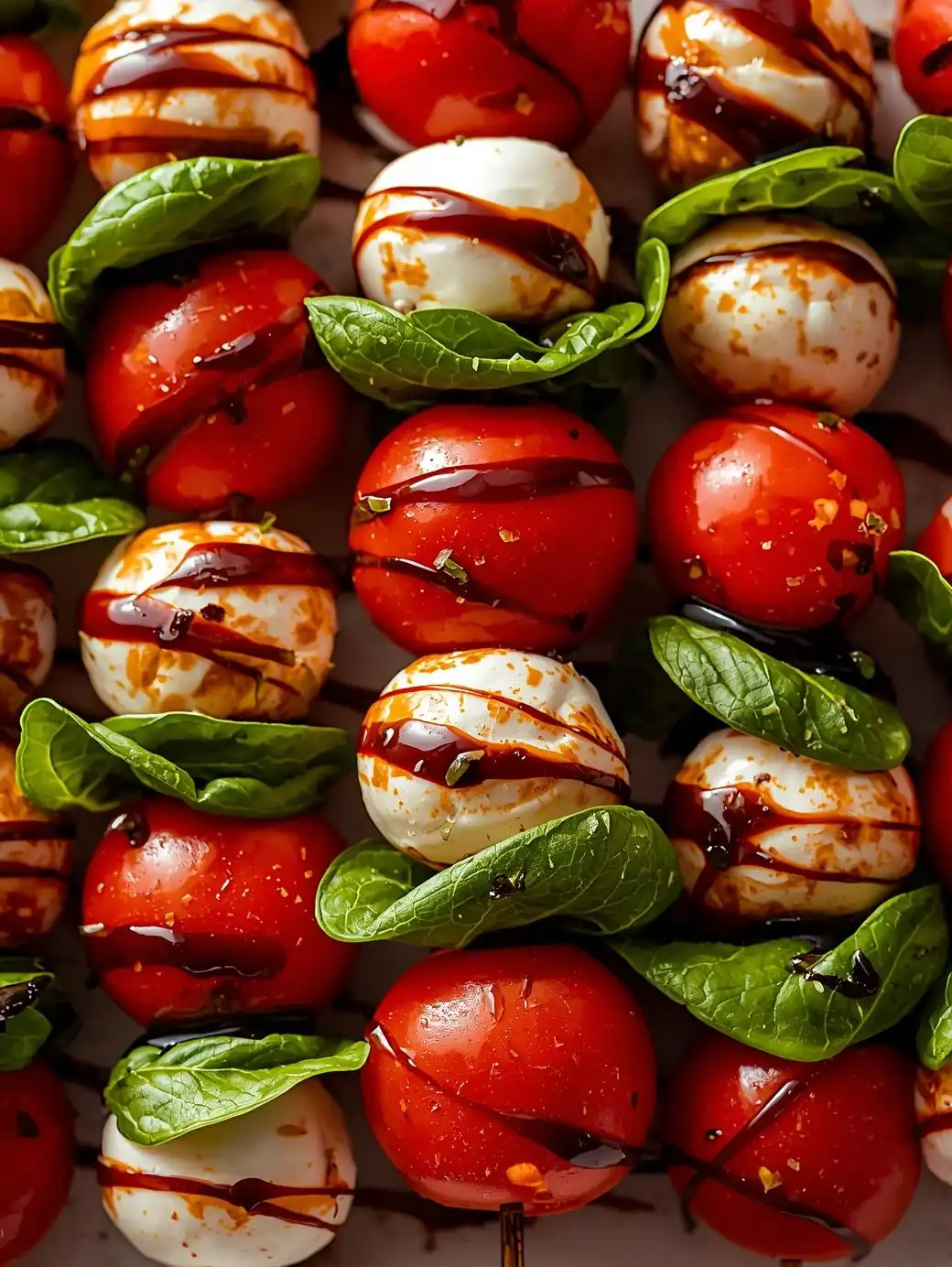Caprese Skewers with Balsamic Glaze