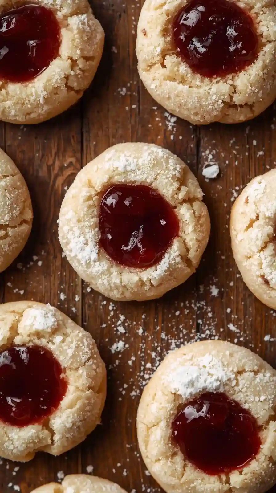 Cherry Almond Thumbprint Cookies