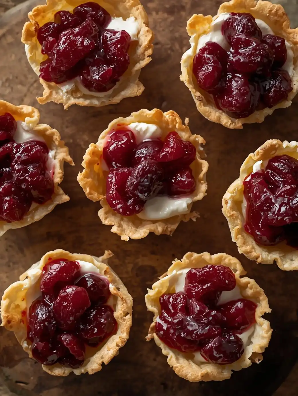 Cranberry & Brie Phyllo Cups