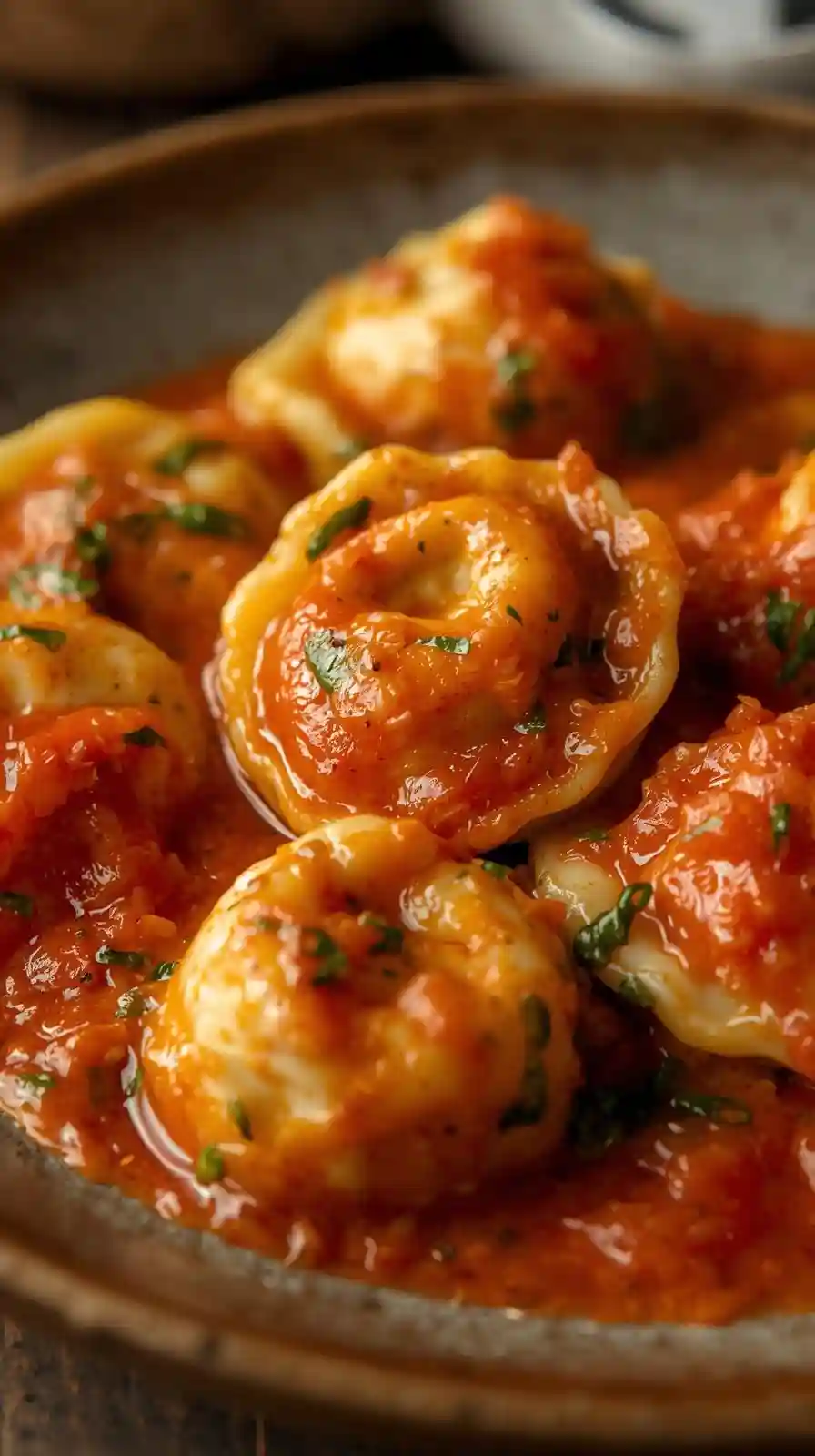 Creamy Tomato and Spinach Tortellini