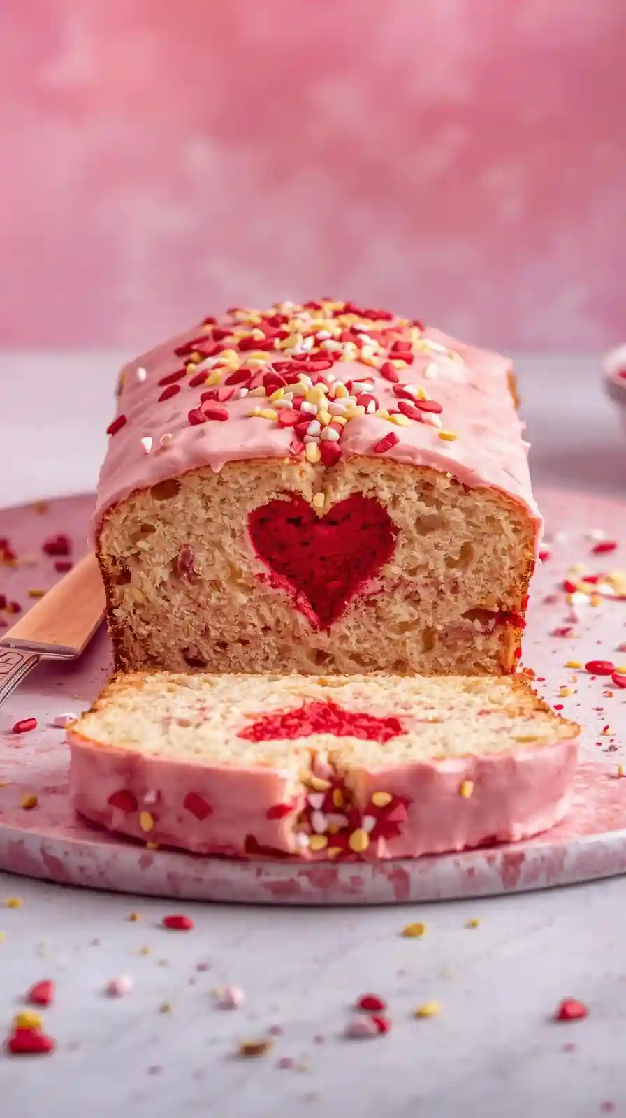 Fun "Hidden Heart" loaf cake surprise