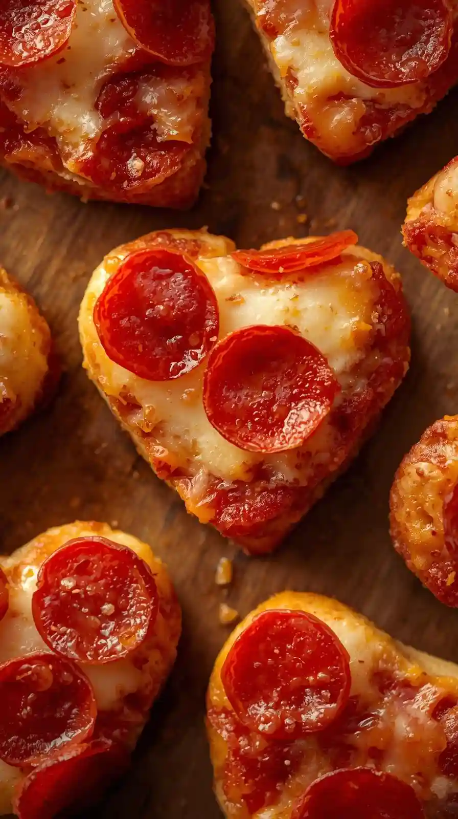 Heart-Shaped Pepperoni Pizza Bites