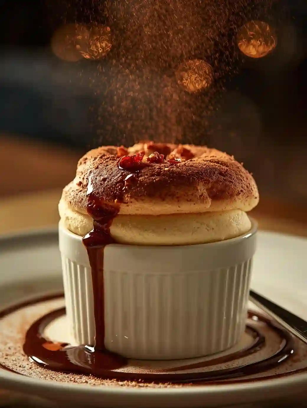 Mexican Hot Chocolate Soufflé: