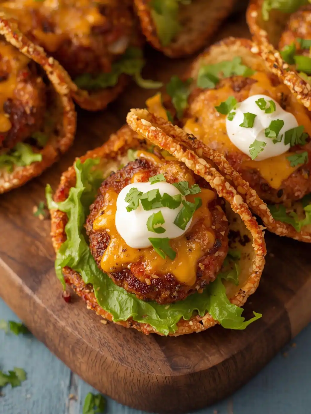 Mini Smash Burger Tacos