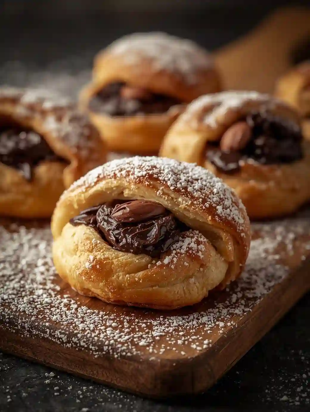 Nutella Stuffed Puff Pastry: