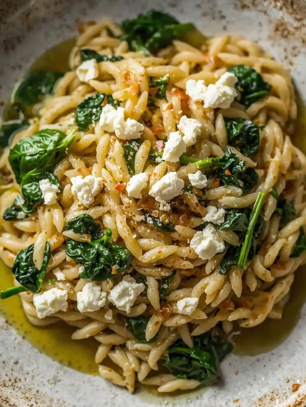 Orzo with Spinach & Feta