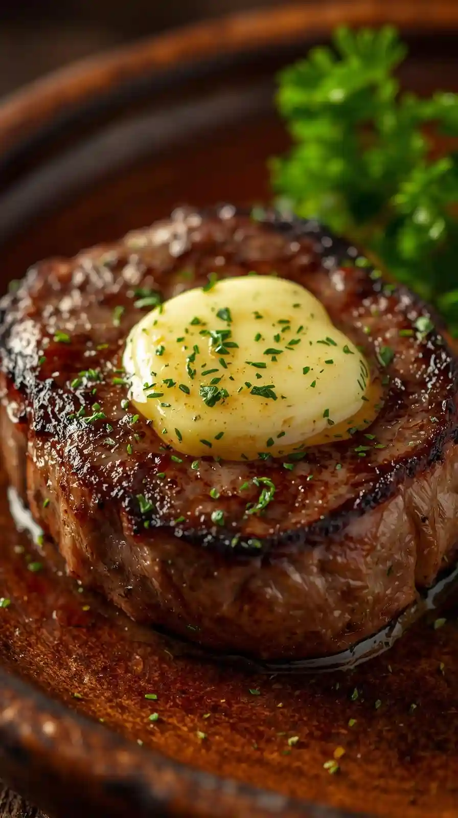 Pan-Seared Filet Mignon with Garlic Herb Butter