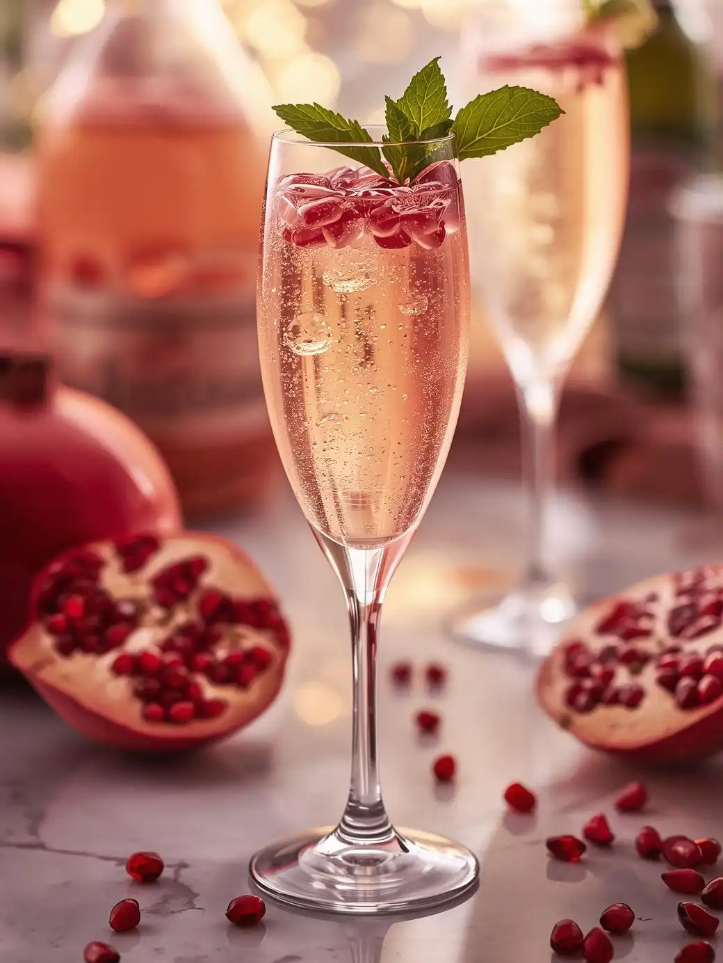 Prosecco Pomegranate Punch: