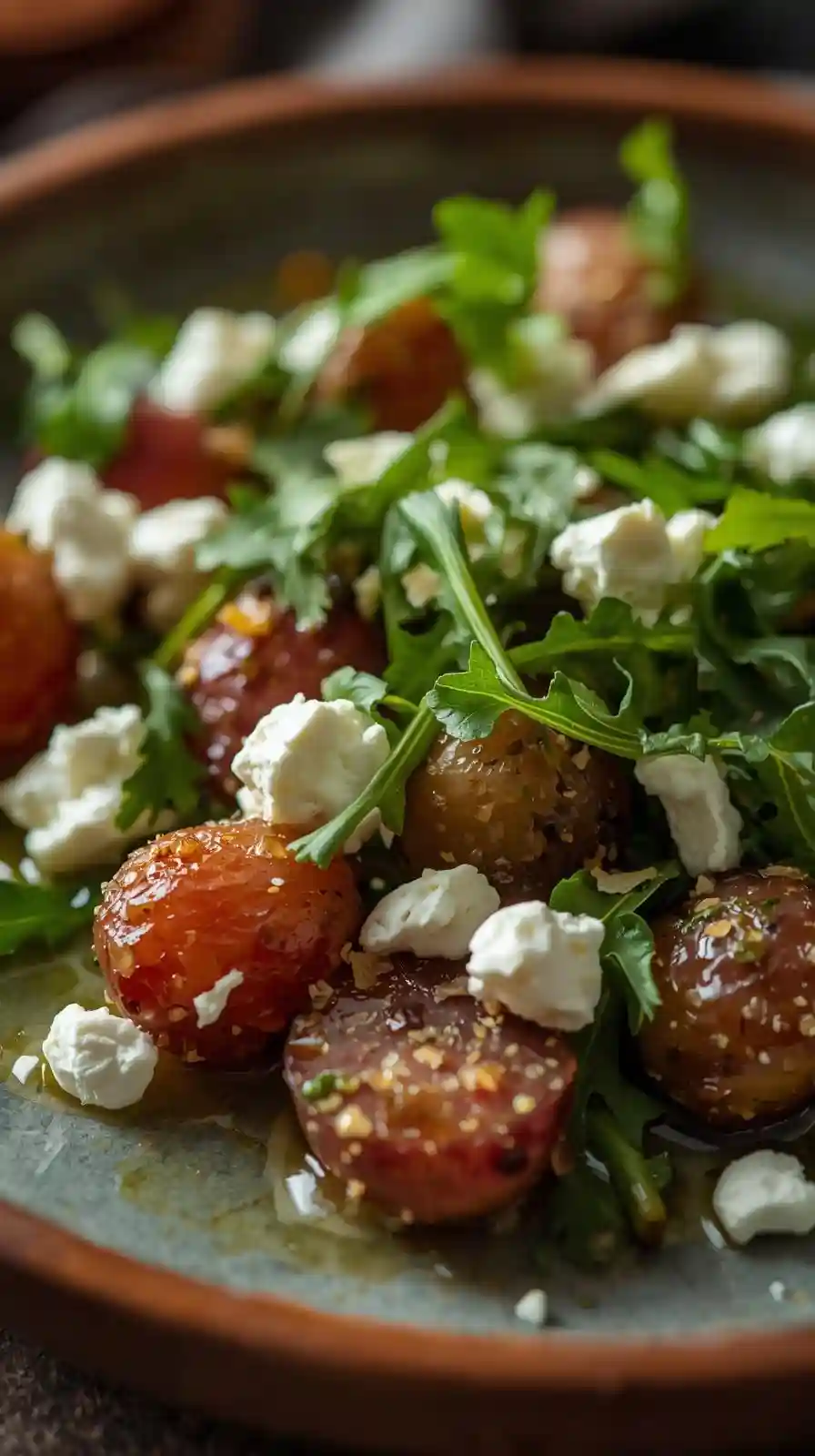 Roasted Grape and Goat Cheese Salad