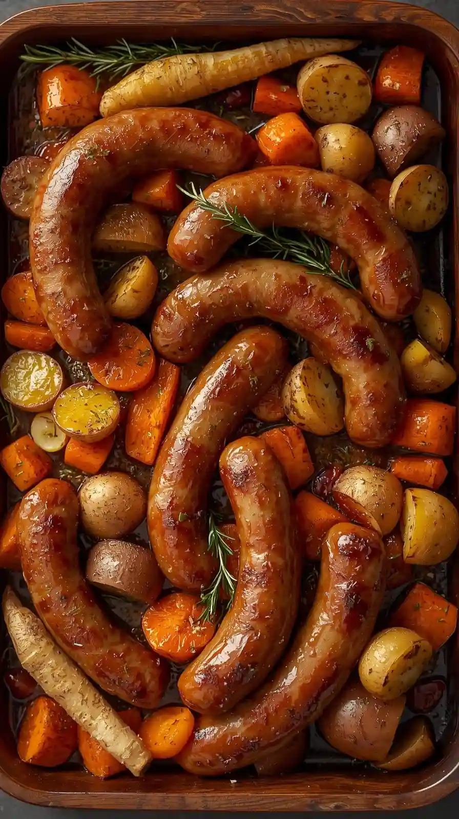 Roasted Sausage and Root Vegetable tray