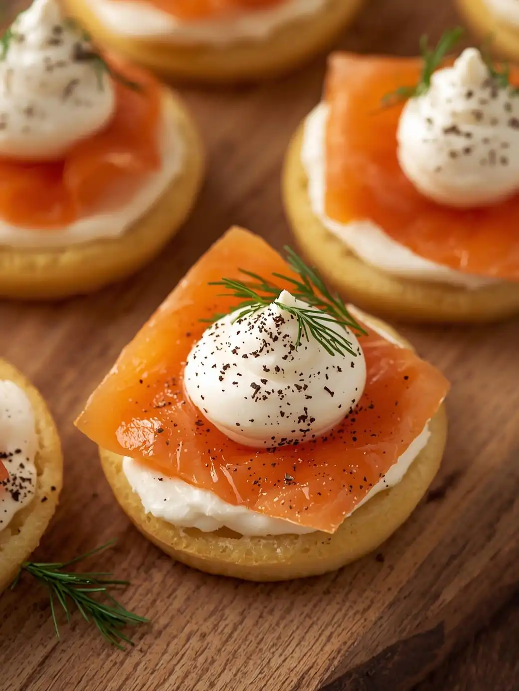 Smoked Salmon & Cream Cheese Blinis