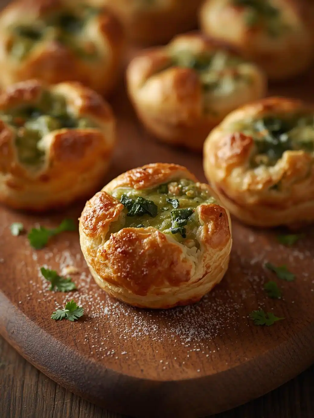 Spinach Artichoke Puff Pastry Bites