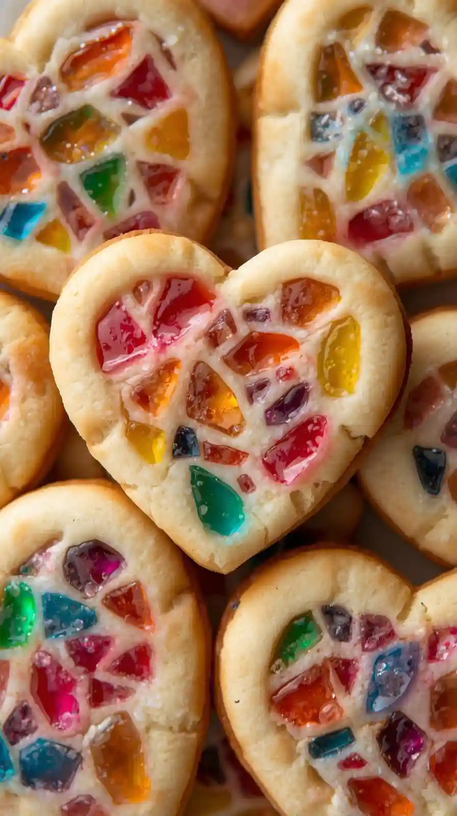 "Stained Glass" Heart Cookies