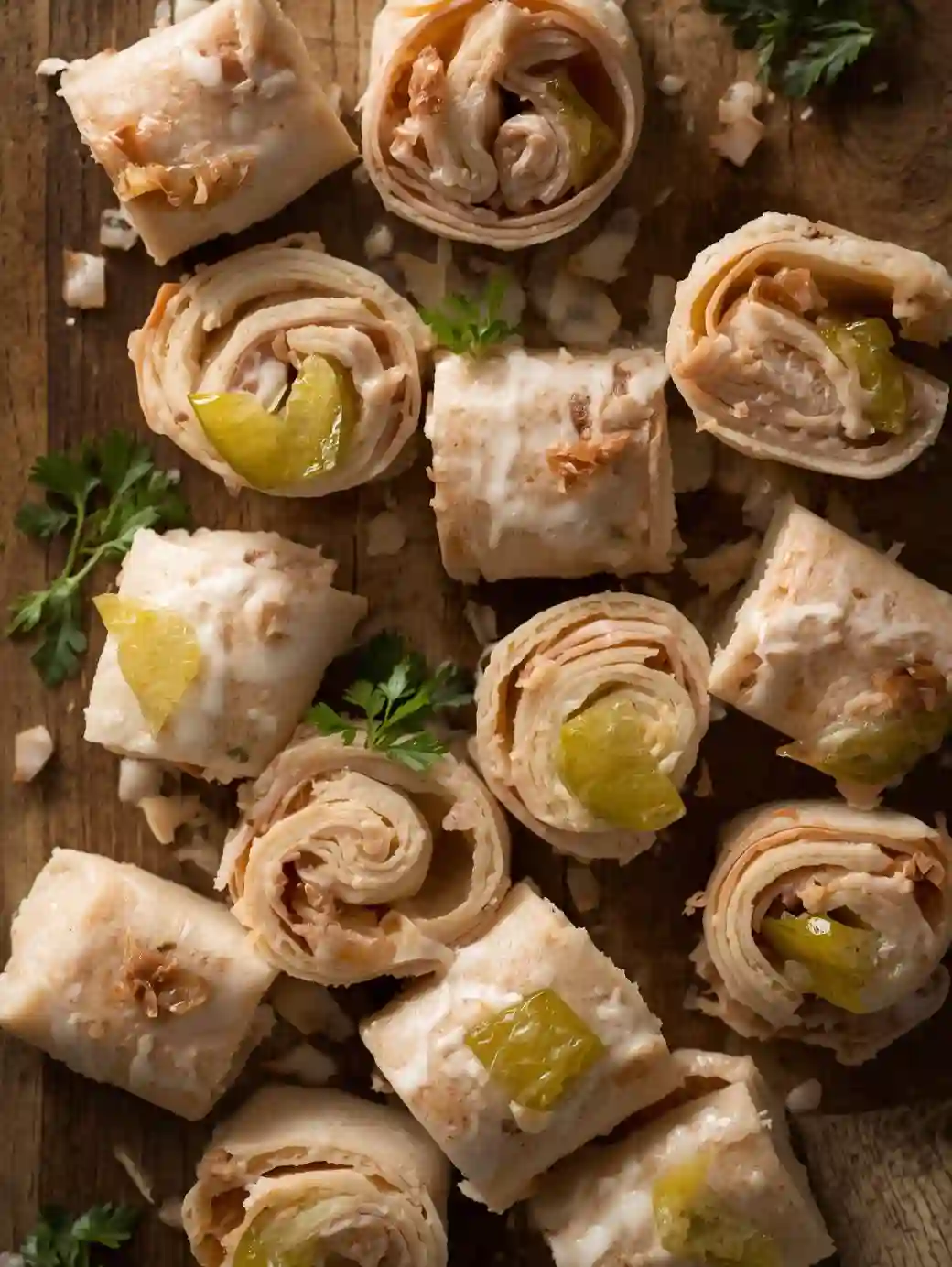 Turkey and Pickle Roll-Ups