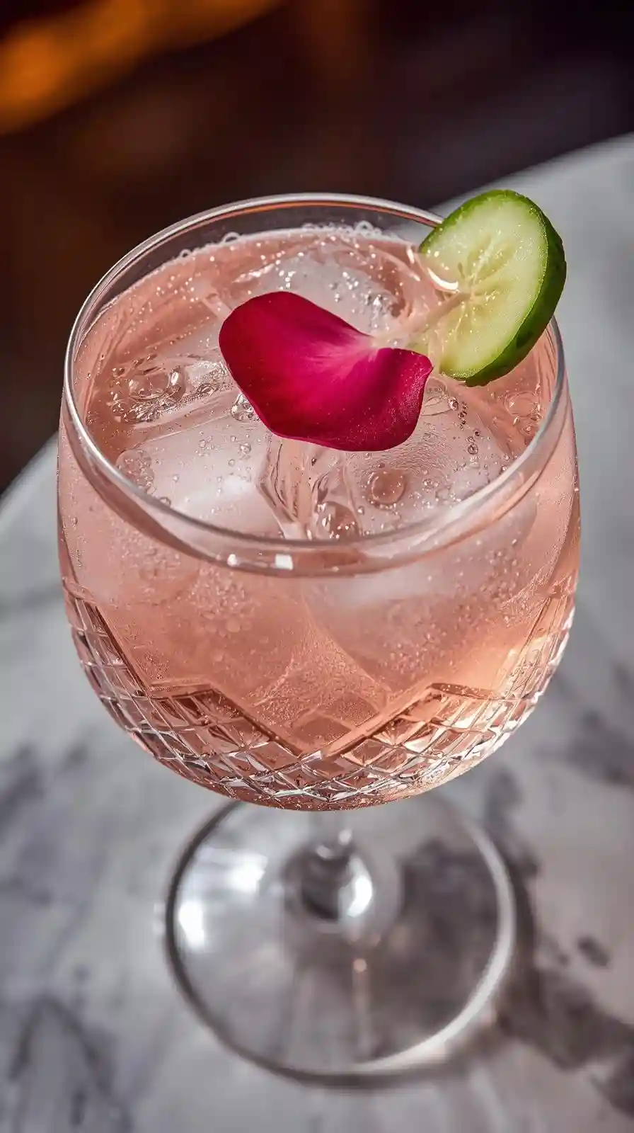 Elegant Rose Water Gin Tonic