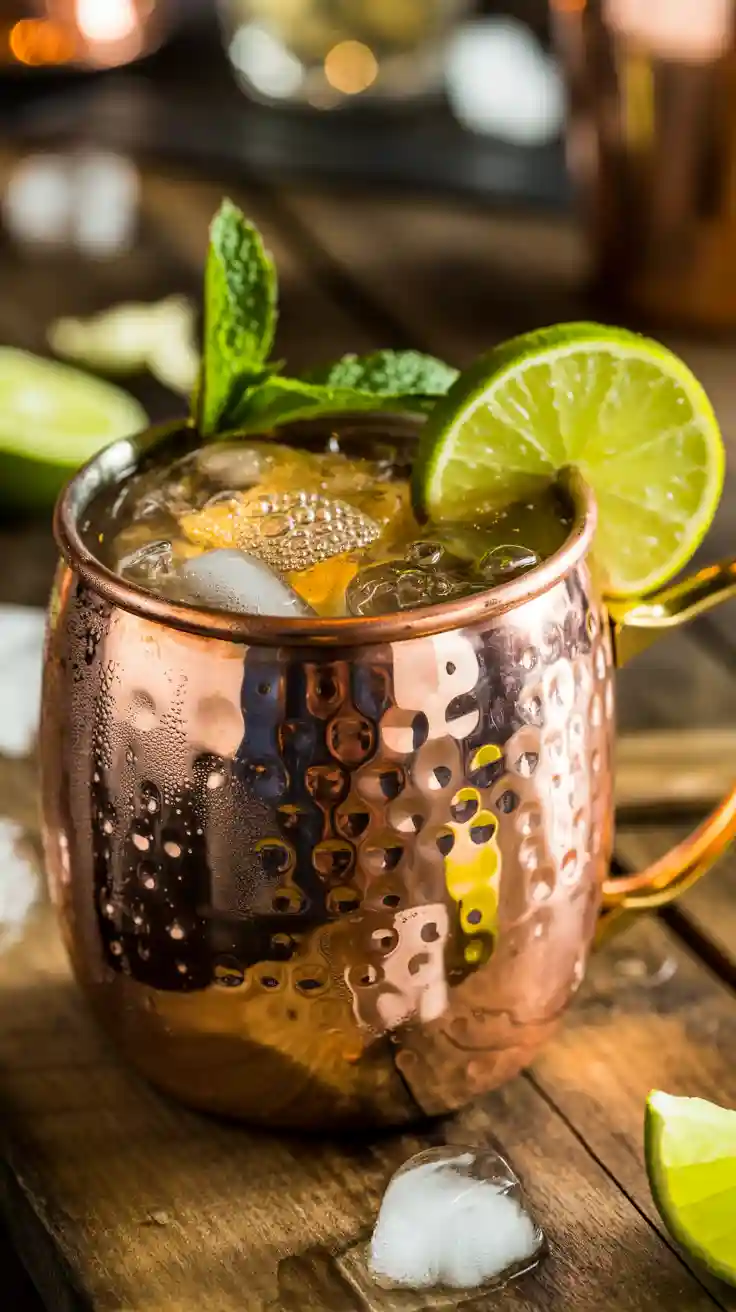 Ginger Beer Moscow Mule with a Twist of Lime