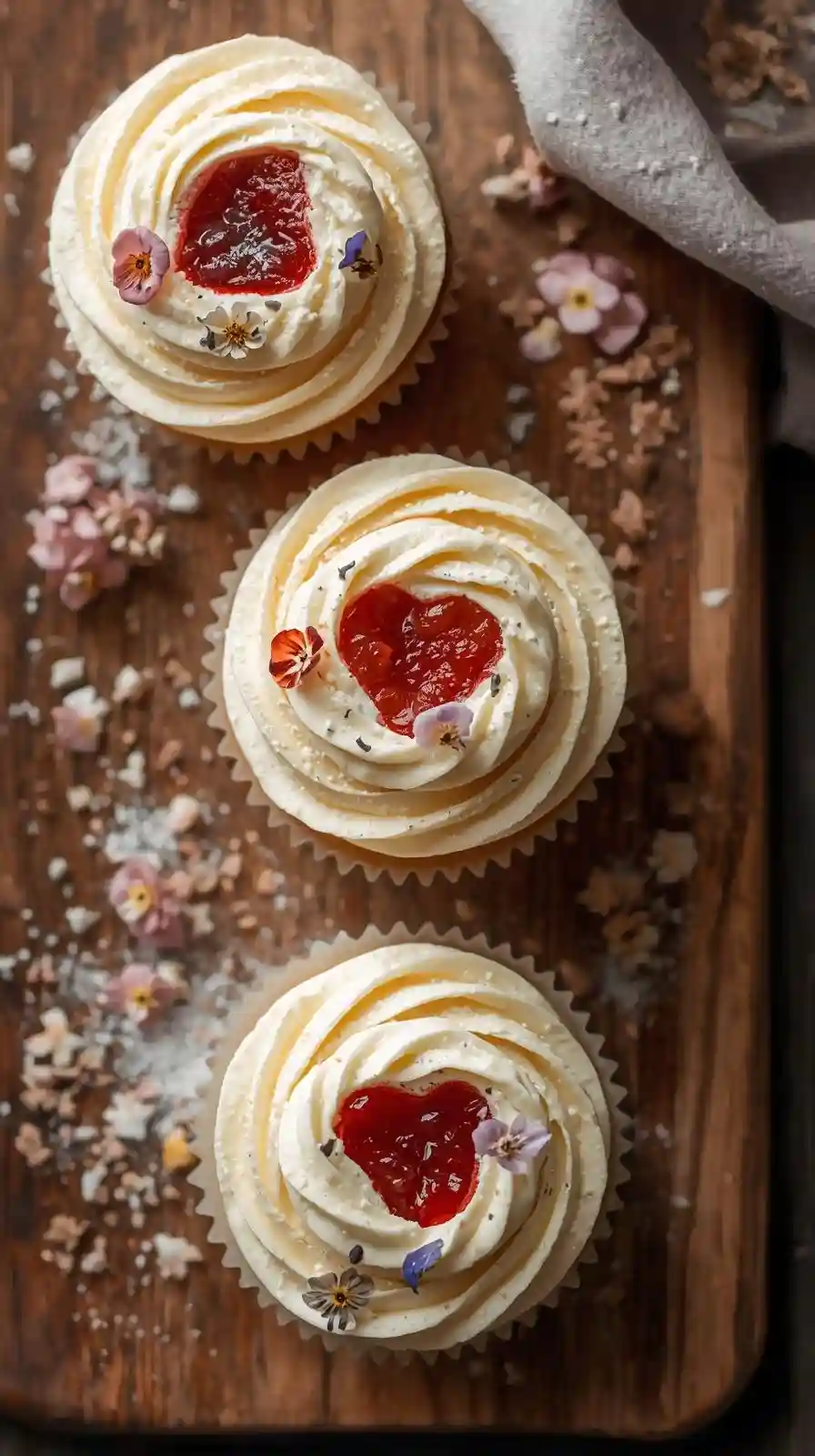 Hidden Heart Surprise Vanilla Cupcakes