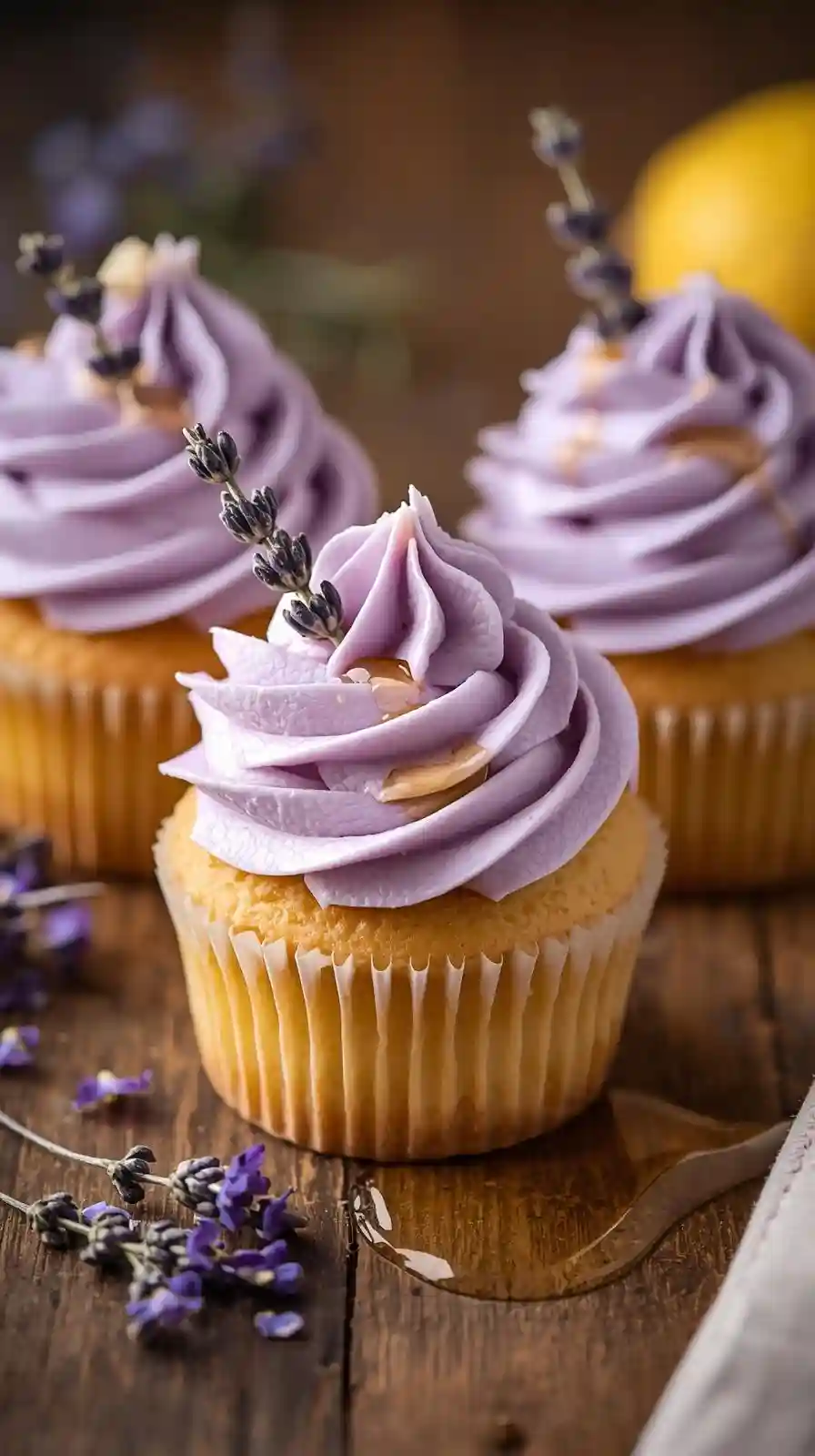 Lavender Honey and Lemon Cupcakes