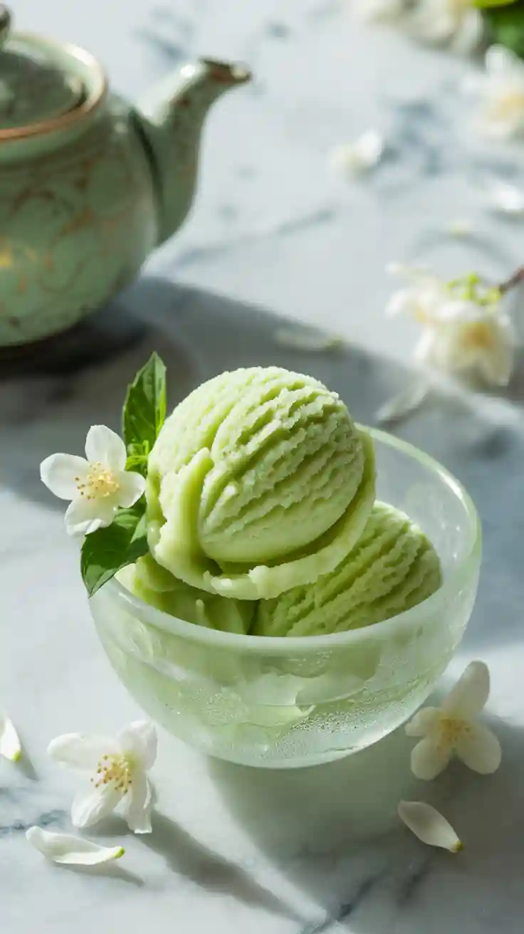 Refreshing Jasmine Tea Sorbet