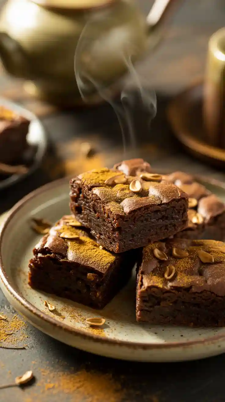 Smoky Hojicha Brownies