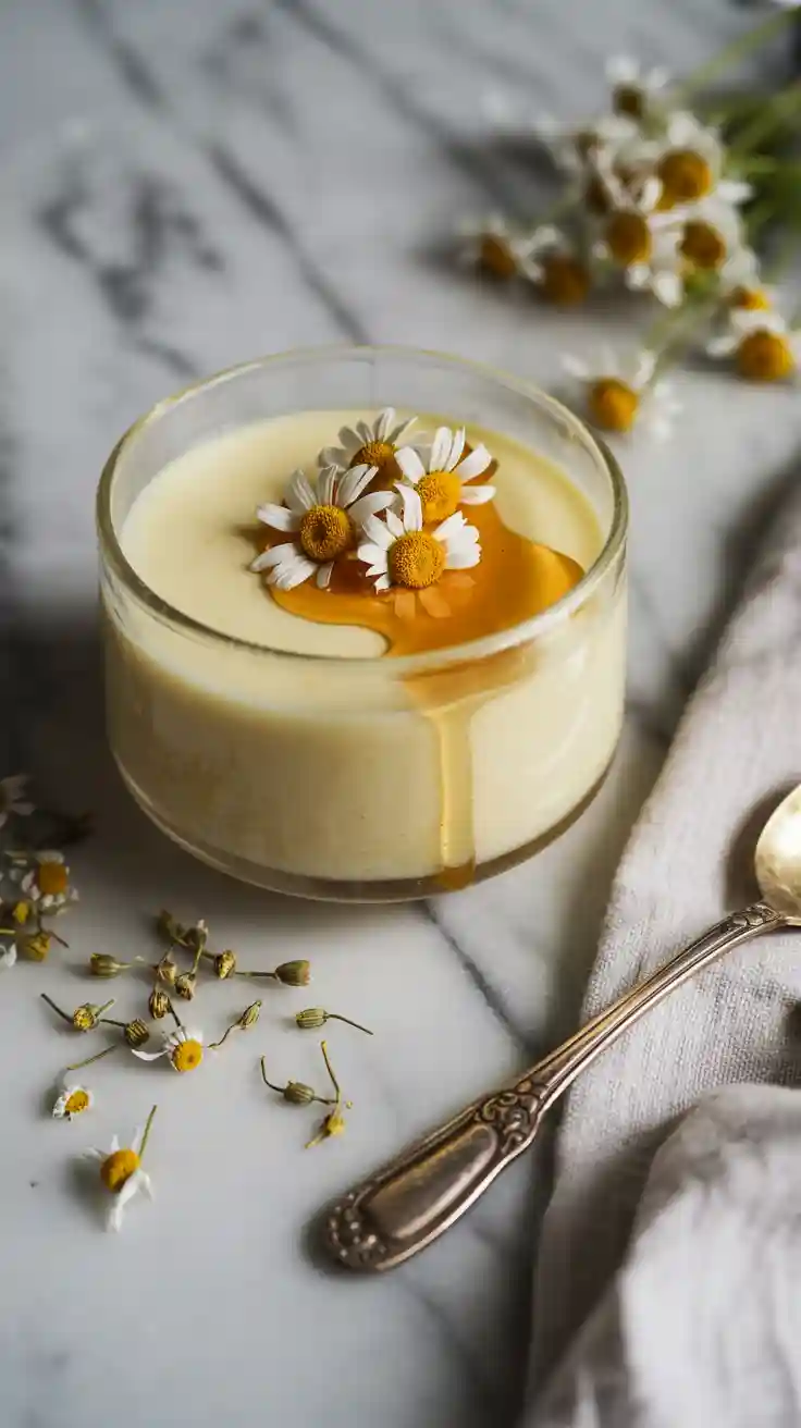 Soothing Chamomile and Honey Panna Cotta