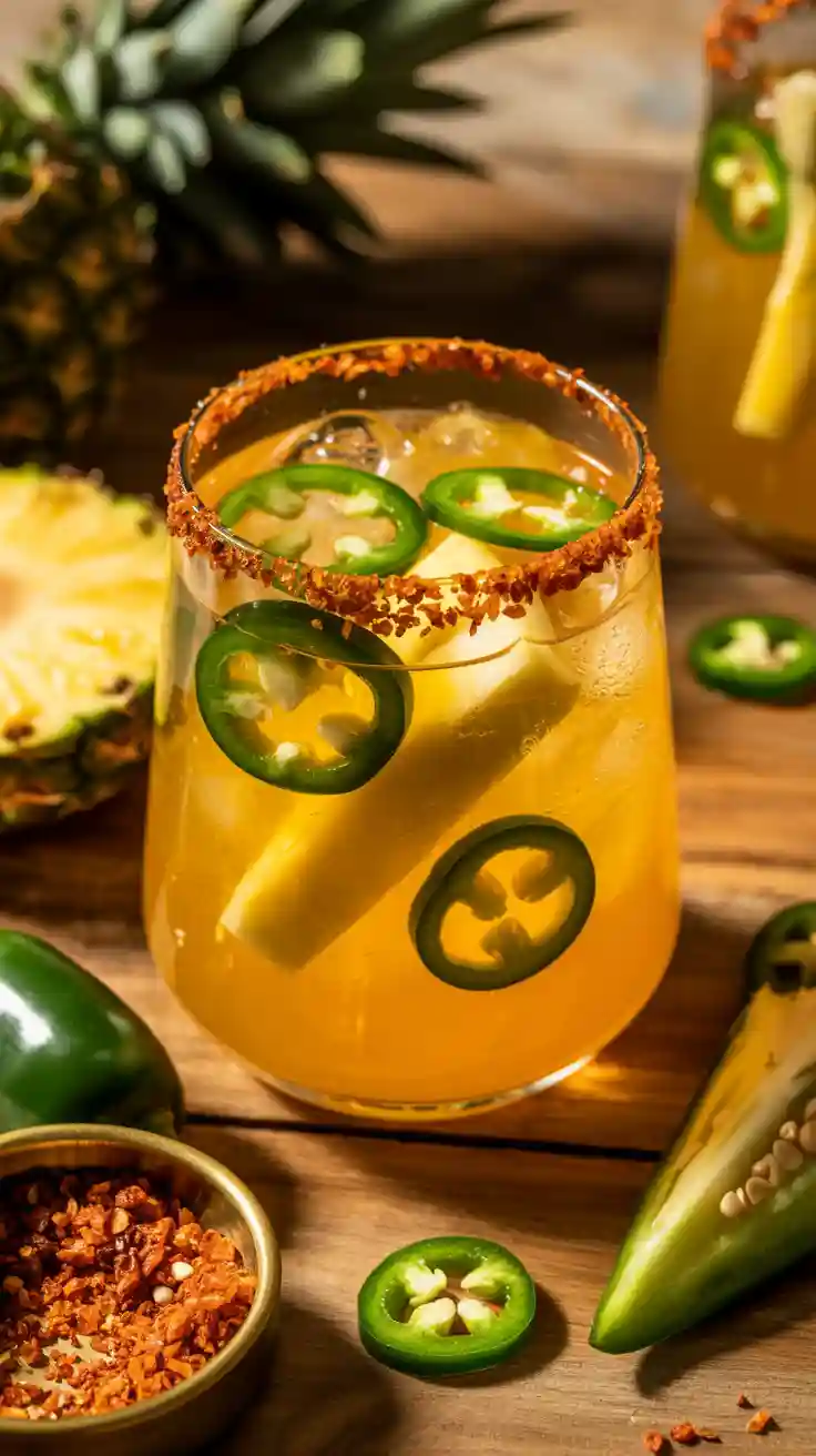Spicy Jalapeño Pineapple Margarita for a Heat Kick