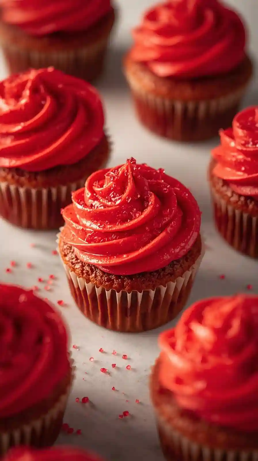 Spicy "Red Hot" Cinnamon Cupcakes