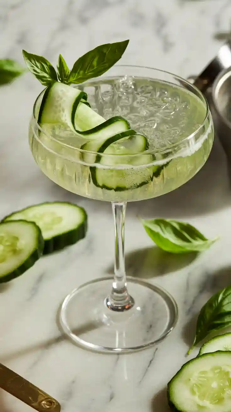 Cucumber and Basil Gimlet