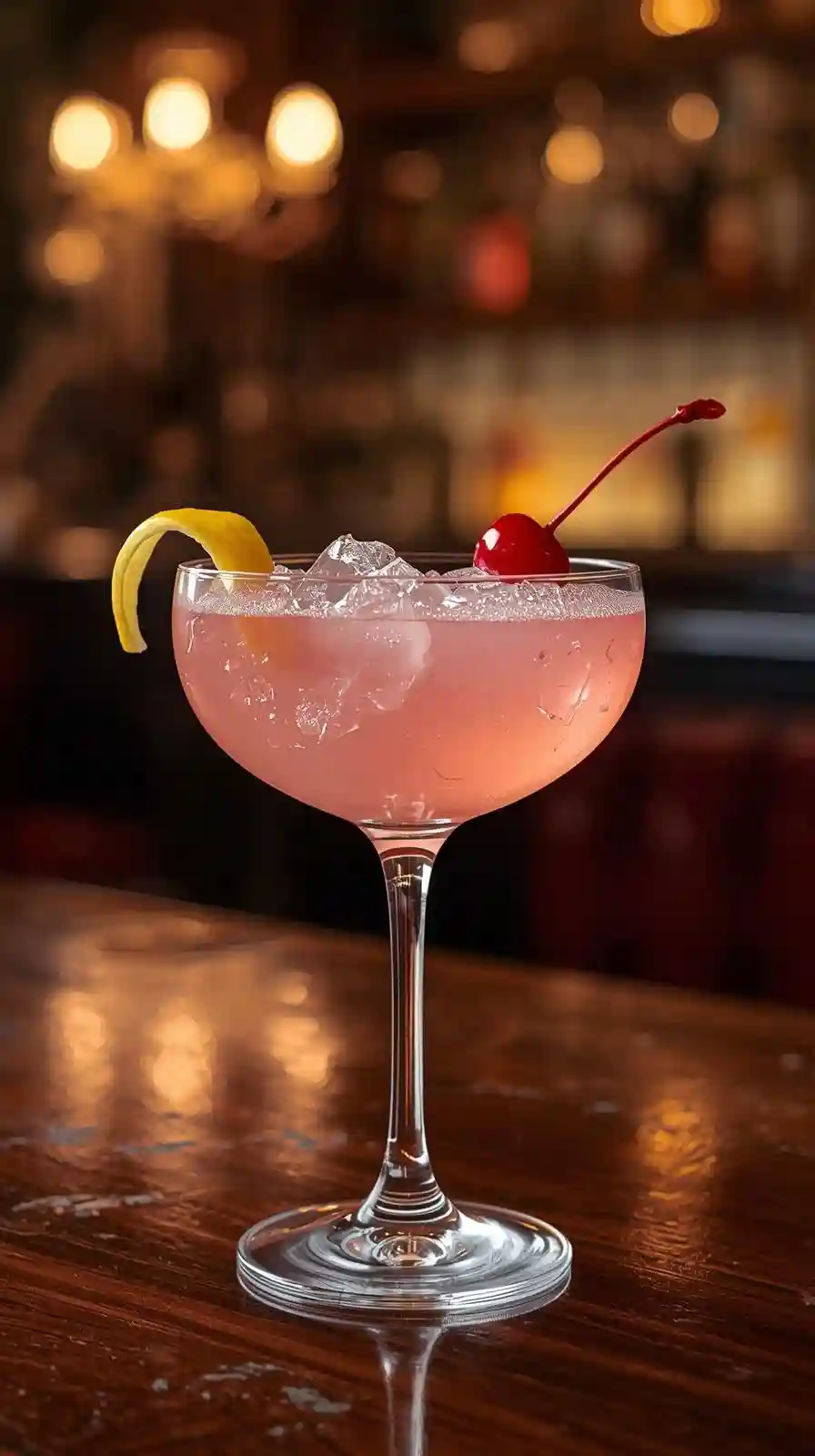 Vintage Pink Lady Cocktail