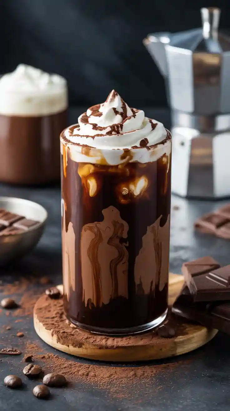 Decadent Dark Chocolate Iced Mocha