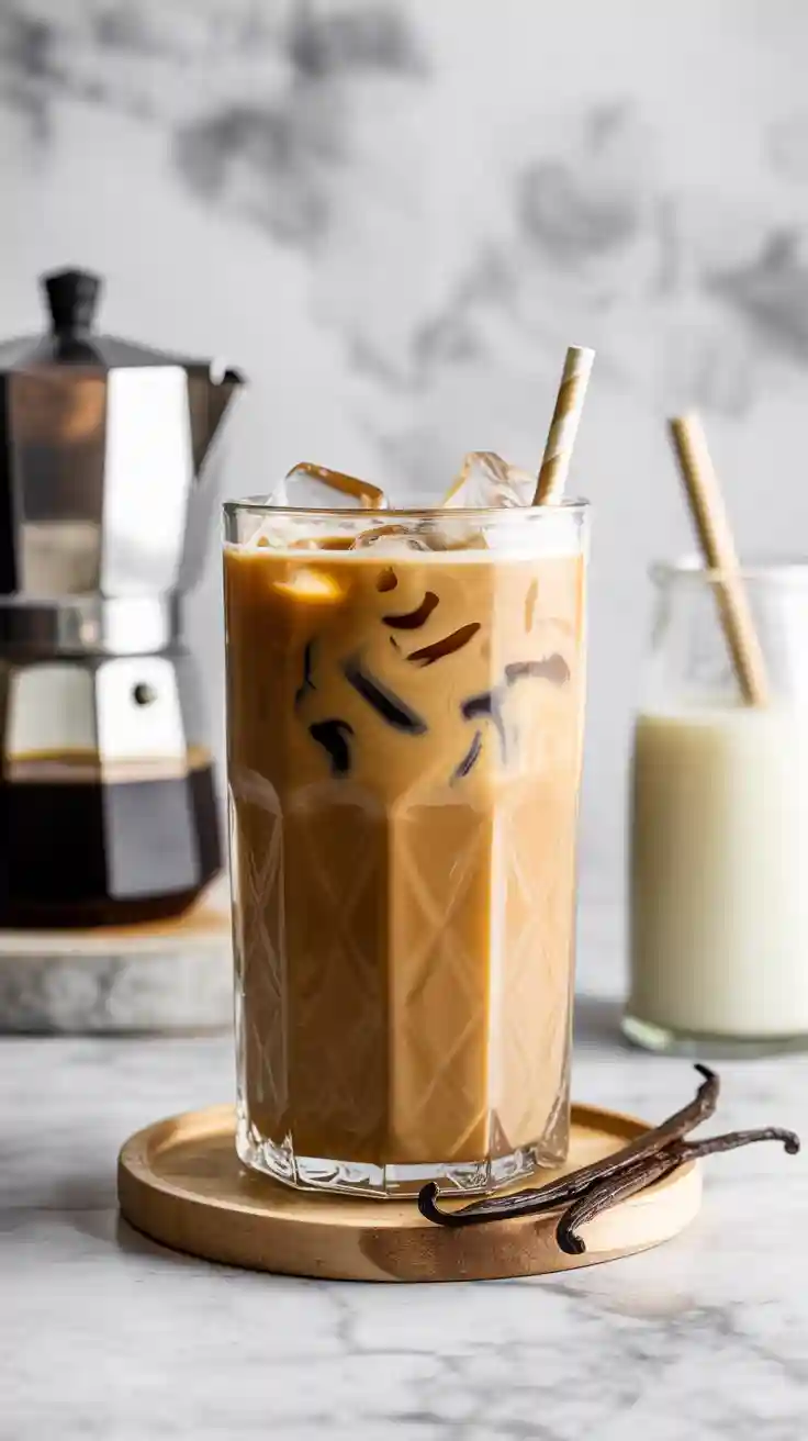 The Perfect Iced Vanilla Bean Latte