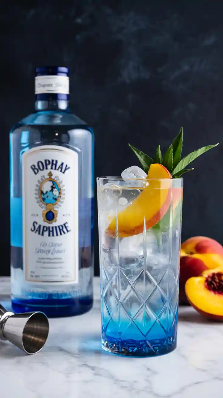 The Sapphire Alpine: A Gin and Peach Surprise