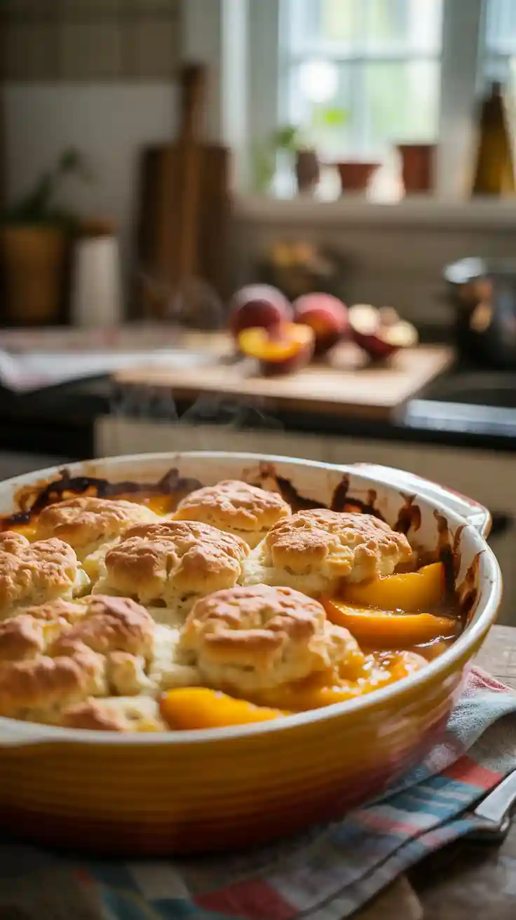 3-Ingredient Peach Cobbler