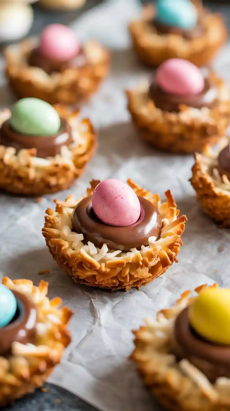 Adorable Coconut Macaroon Nests