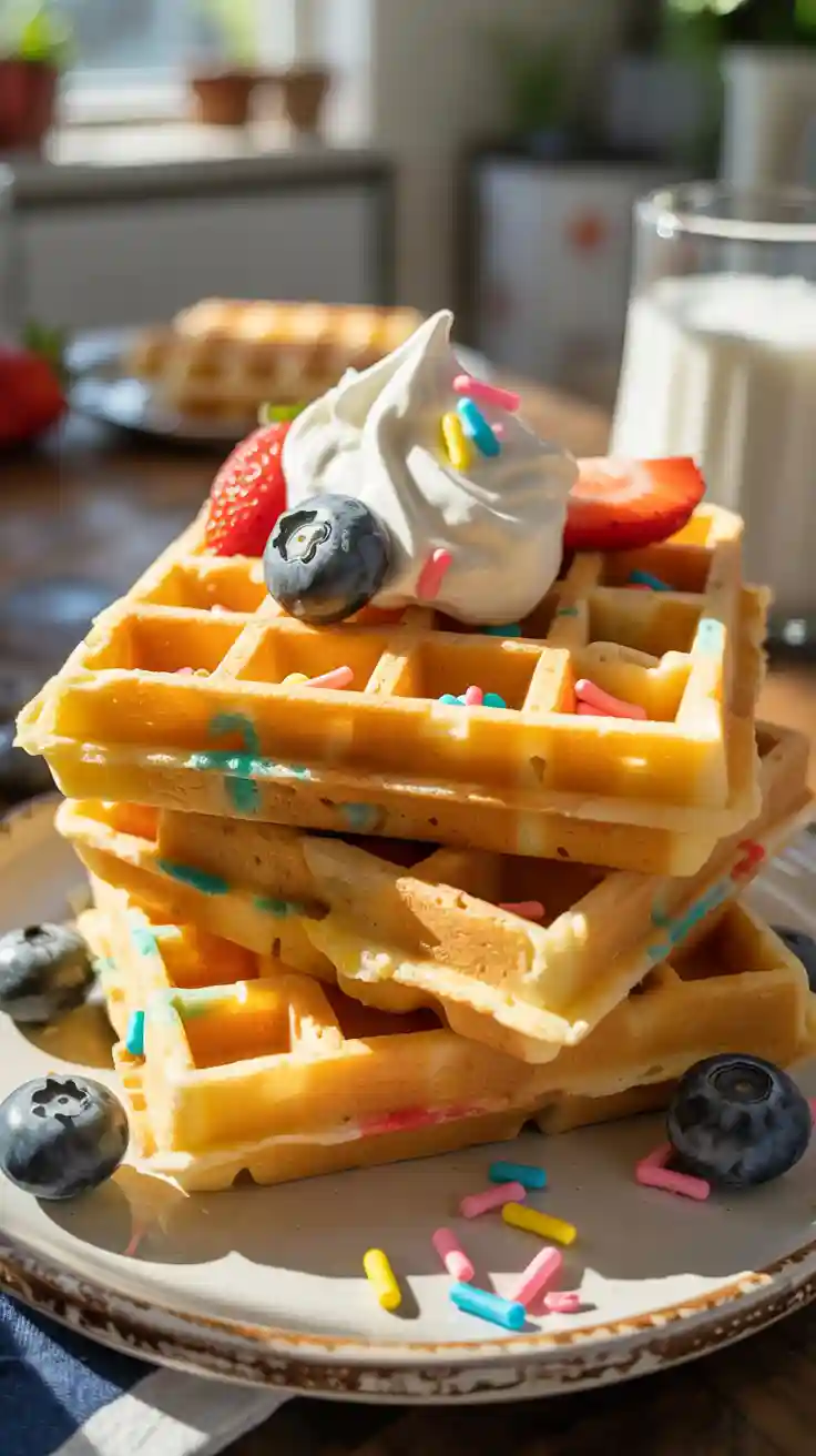 Cake Mix Waffles