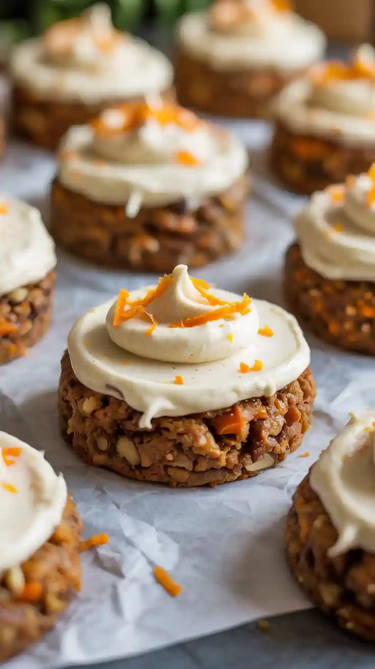 Carrot Cake Cookies with Cream Cheese Frosting