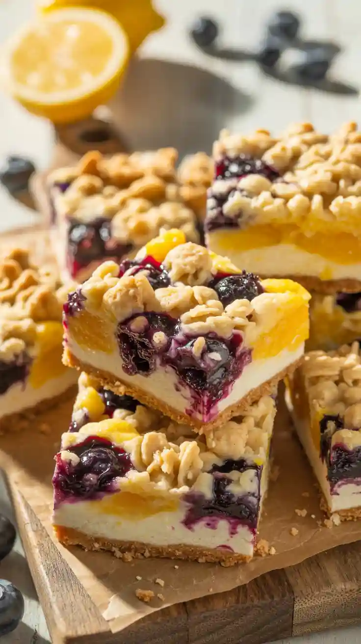 Lemon Blueberry Crumb Bars