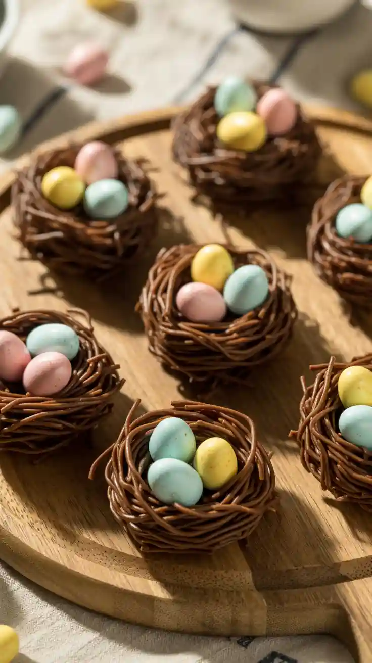 No-Bake Chocolate Bird's Nests