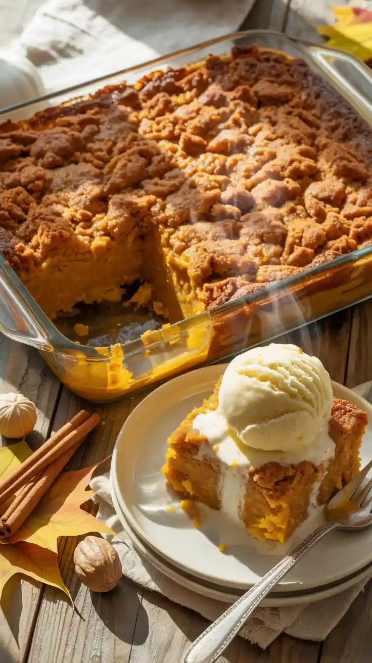 Pumpkin Spice Dump Cake