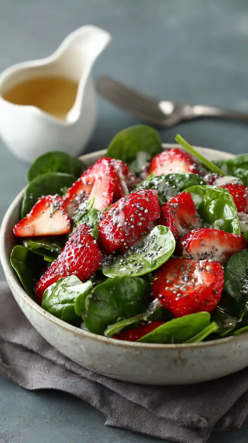 Strawberry Spinach Salad With Poppy Seed Dressing