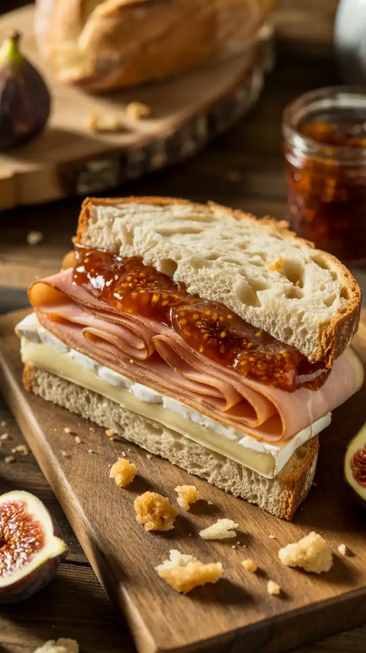 Ham and Brie with Fig Jam