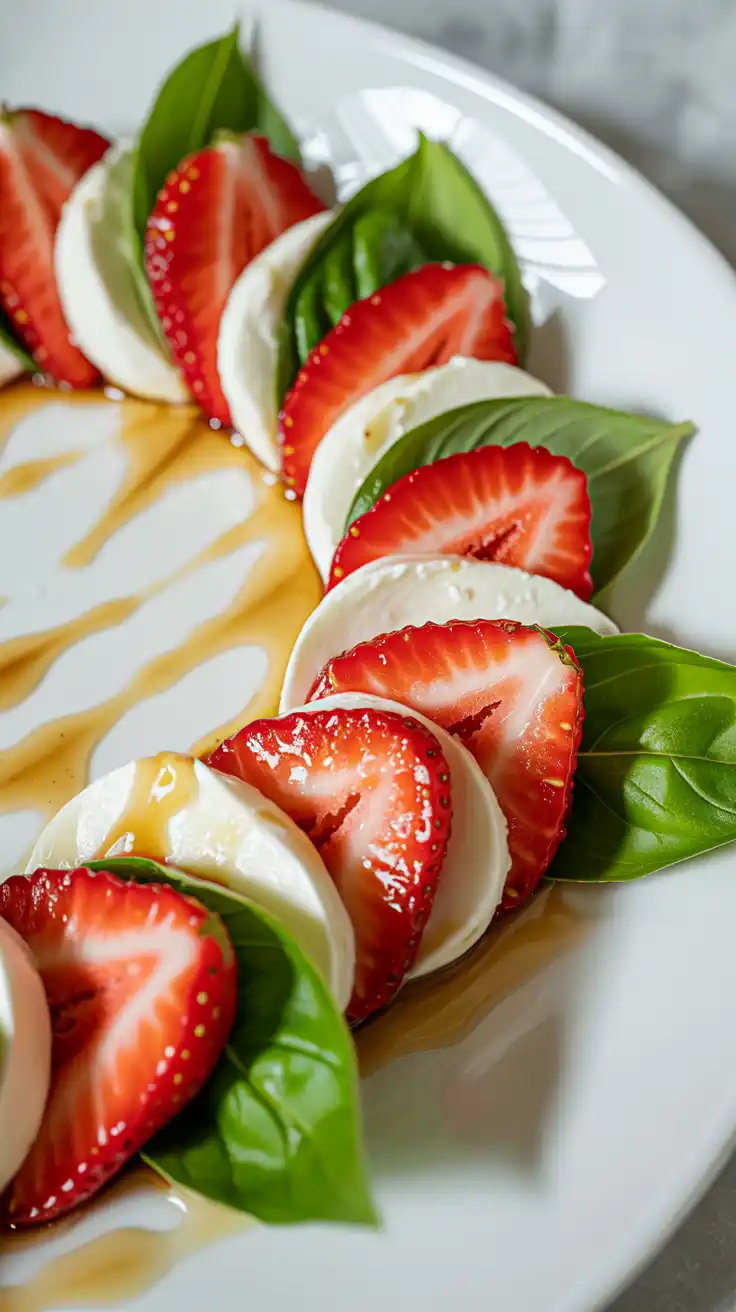 Sweet and Savory Strawberry Caprese